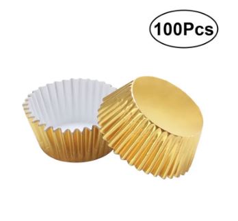 100pcs Foil Disposable Cupcake Liners Aluminum Thickened Baking Muffin Cups Cases Accessories