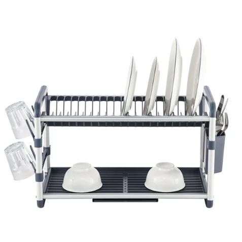 2 Tier Aluminium Dish Drying Rack