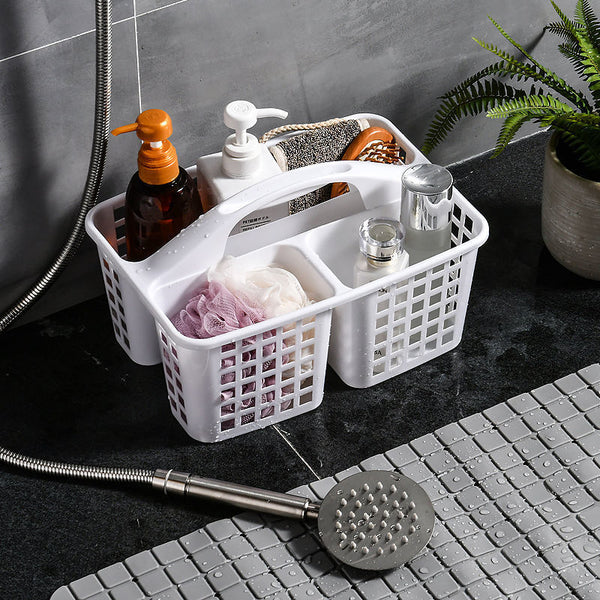 3 Compartment Storage Basket With Handle