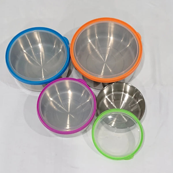 (Pack Of 4) Stainless Steel Storage Bowls