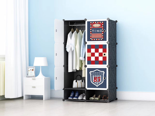 Football Club DIY 6 Cube Storage Cabinet With Shoe Rack