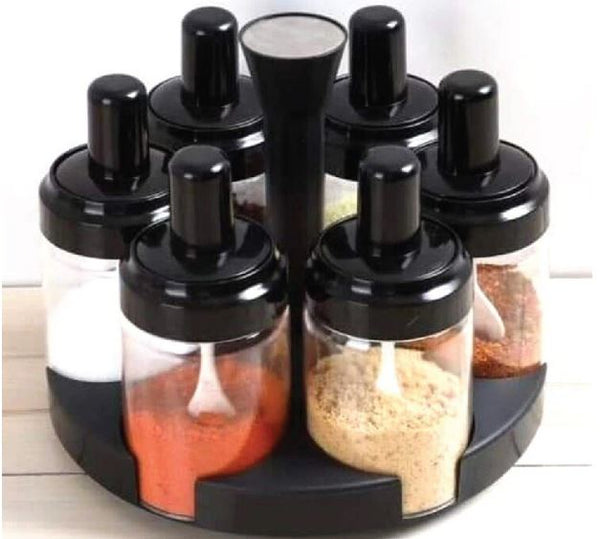 6 Pieces Revolving Spice Jar