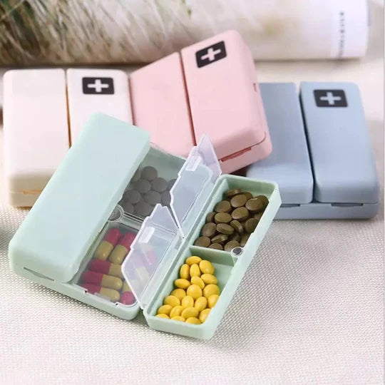 7 Days Foldable Travel Medicine Holder, Weekly Magnetic Pill Storage Box, Tablet Storage Dispenser Container