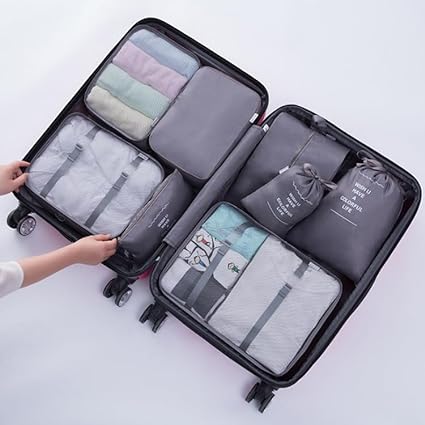 8pcs/Set Travel Storage Bag Portable Luggage Organizer, Toiletry Bag Organizer Pouch Home Organization