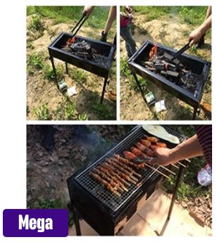 BBQ GRILL WITH STAND AND COOKING PLATE OUTDOOR BARBECUE
