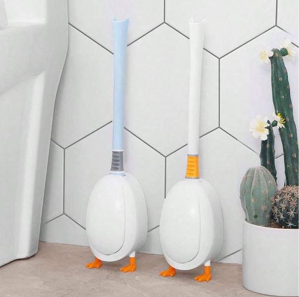 Bathroom Cleaning Duck Shape Toilet Brush, Bathroom Cleaning Brush with Holder