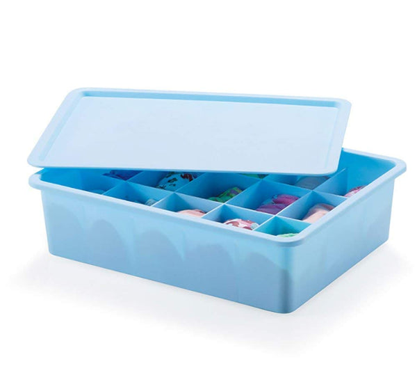 Box Drawer Organizer, 15 Compartment Plastic Storage Drawer Organizer