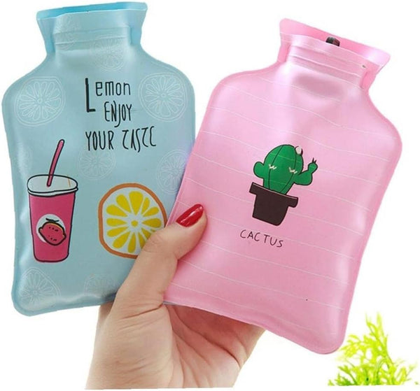 1pc Hot Water Bottles, Hand Warmer With Lovely Cartoon Knitted Portable Hand Hot Water Bags Random Color