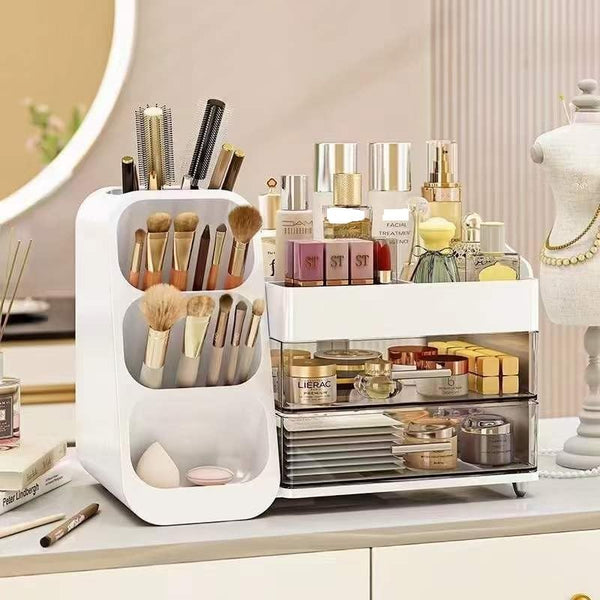 Multi-Functional Large Capacity Cosmetics Storage Shelf Organizer