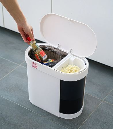 Waste Bin Household Garbage Can With Lid, Detachable Garbage Can