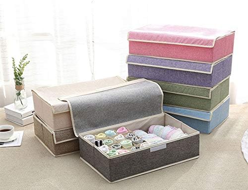 Innerwear Organizer 15+1 Compartment Foldable Fabric Storage Box For Closet