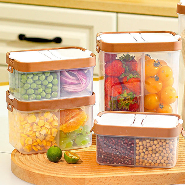 Kitchen Divided Moisture-Proof Sealed Food Grain Rice Cereals Storage Box