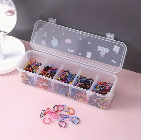 1pc Household Hair Accessories Storage Box, Five Compartment Storage Box For Storing