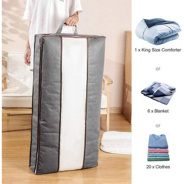 Large Blanket Storage Bag-Premium Quality Clothing Storage Bag Under Bed Storage Bag