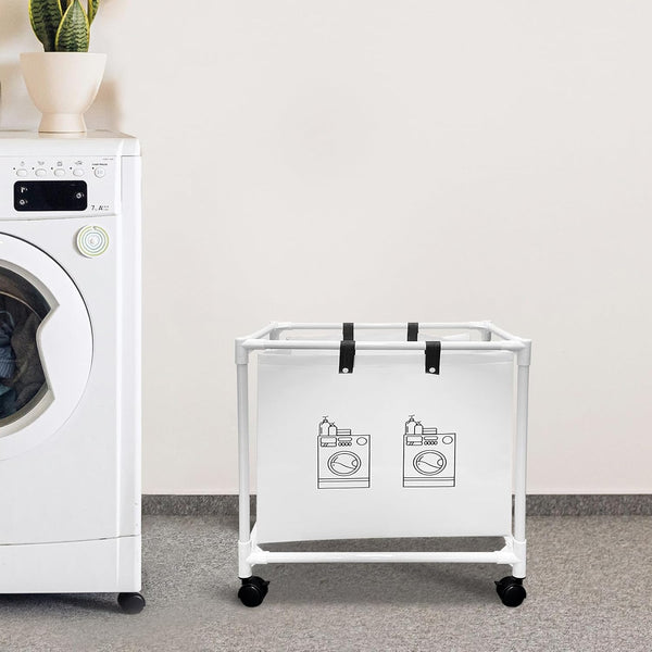 Laundry Hamper with Wheels, Rolling Laundry Basket Large Capacity and Removable Bags for Clothes Storage