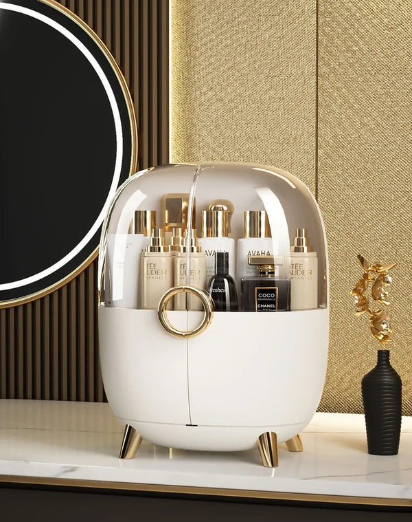 Light Luxury Modern Cosmetic Organizer, Skin Care Lipstick Makeup Brush Jewelry Storage Box