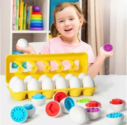 Educational Matching Eggs 3D Puzzle Game 12Pcs