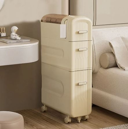 Multifunctional Bathroom/Laundry/Bedroom/Kitchen Organizer Side Corner Unit, Floor Cabinet