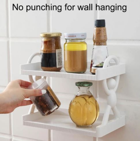 Multi Layer Multipurpose Simple Style Wall Mounted Shelf Space Saving For Kitchen/Bathroom