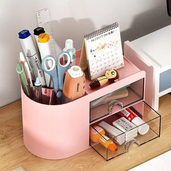 Office Desk Organiser With Drawer, Mini Office Supplies And Desk Accessories