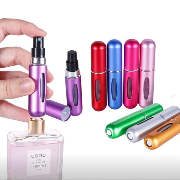 (Pack of 5) Perfume Refillable Atomizer Spray Bottles (5ml) Purse, Pocket Luggage