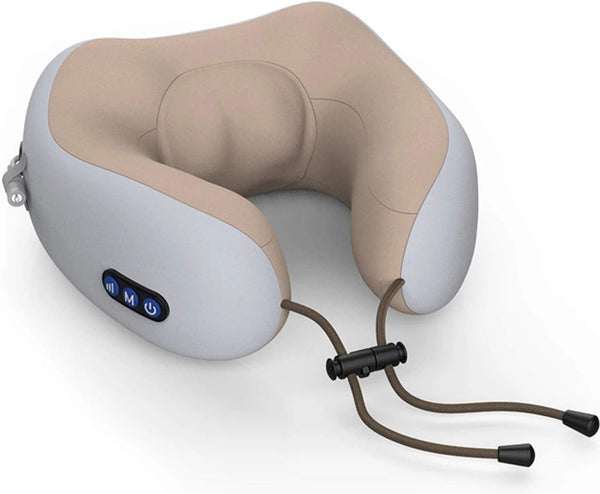 Portable Electric Neck Massager Soft Comfortable Breathable U-Shaped Foam Massage Neck Pillow