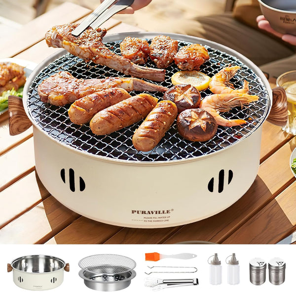 Portable Tabletop Barbecue Grill for for Outdoors Camping Picnic and Indoor Cooking