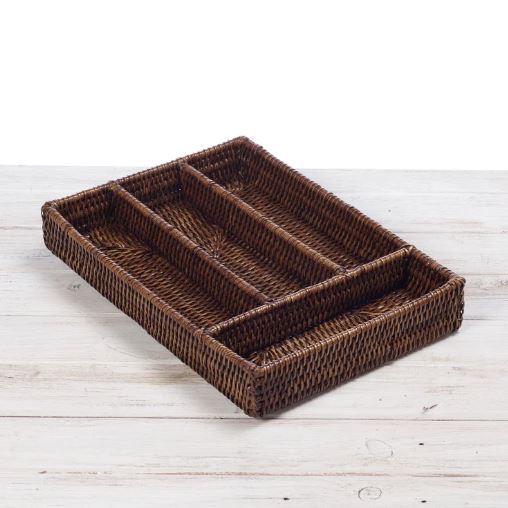 Rattan Cutlery Organiser