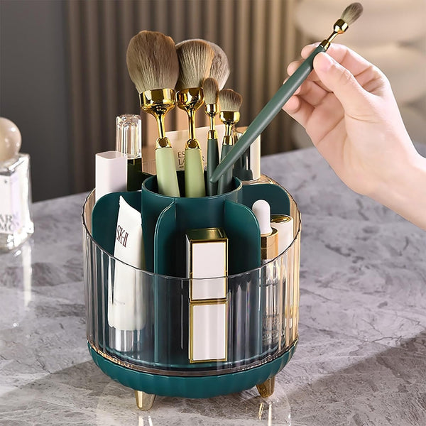 Rotating Makeup Brush Holder Cosmetic Storage Box Desktop Makeup Brushes Organizer