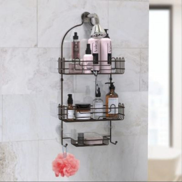 Shower Head Caddy Over Shower Head Stainless and Waterproof Shower Caddy Bathroom Storage No Drilling