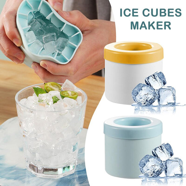Silicone Ice Cube Maker Ice Bucket Cup Mold
