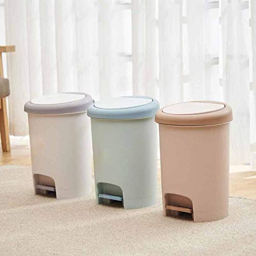KNOKR Waste Bins, Trash Can, Step-On Lid Trash Can, For Home, Kitchen, And Bathroom Garbage