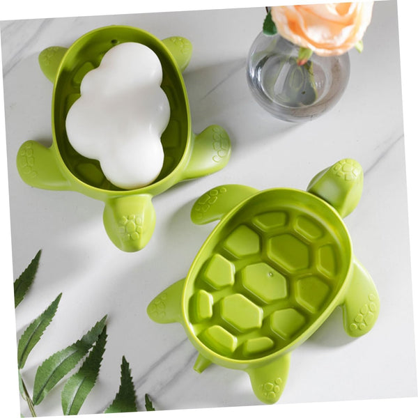 Turtle Soap Dish Holder Soap Storage Draining Tray