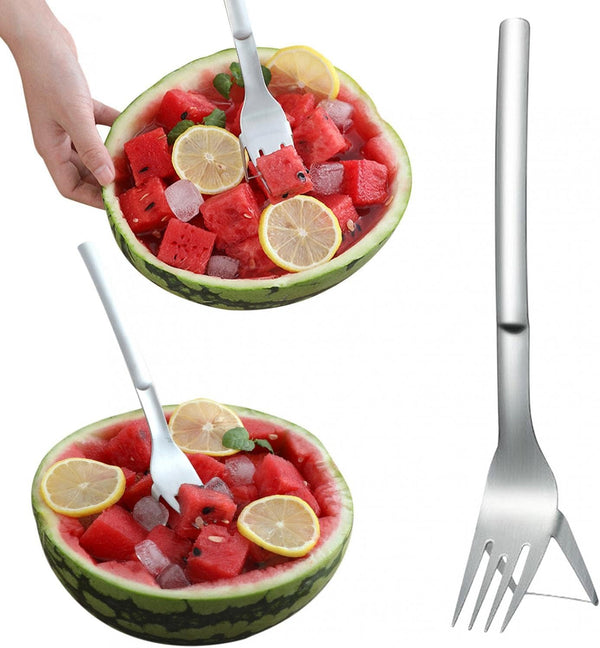 2-In-1 Watermelon Fork Slicer, Stainless Steel Watermelon Slicer Cutter