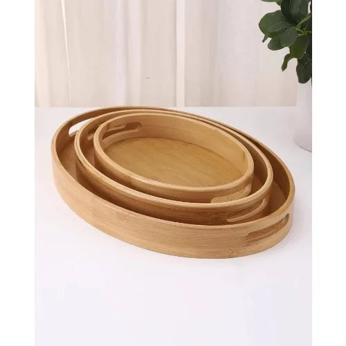 Wooden Serving Trays (Set of 3)