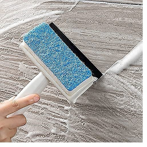 2 In 1 Glass Cleaning Brush Wiper Mirror, Bathroom, Kitchen Tile, Wall Cleaning Brush