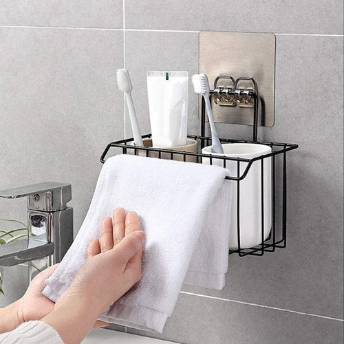 Sink Caddy Organizer Metal Sponge Holder Rack Drain Rack Basket for Kitchen ,Towel Rack